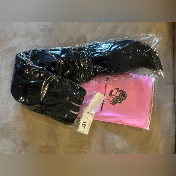 Human hair Kinky straight clip in hair extensions NWT - Picture 2 of 7